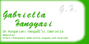 gabriella hangyasi business card